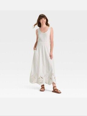 Universal Thread Cream Maxi Slip Dress